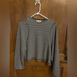 Madewell Classic Black and White Striped Knit